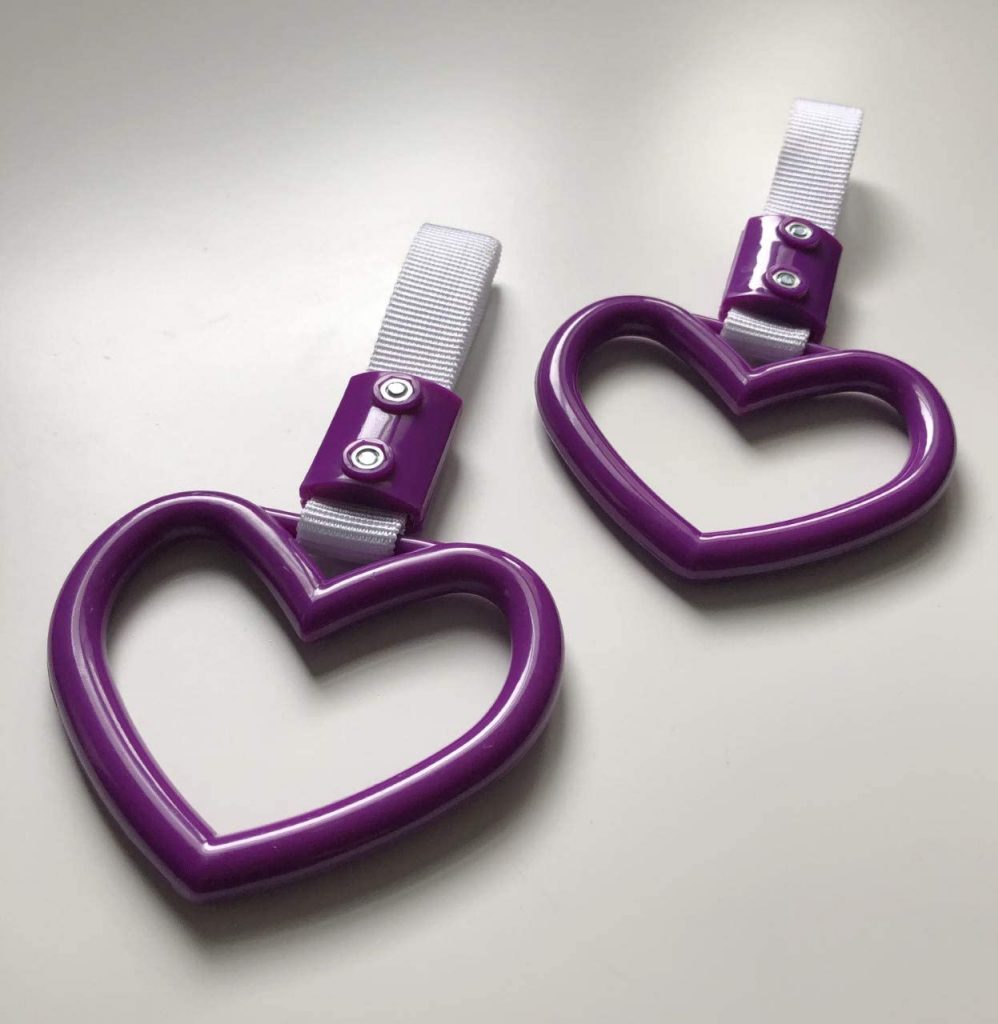 thumbnail image 2 of JDM Tsurikawa Charm – Japanese Broken Heart Shaped Subway Handle – Plastic 2 of 3