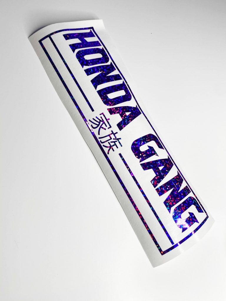 Honda Gang Holographic, Oil Slick, Pearl, Glitter Car Sticker Decal ...