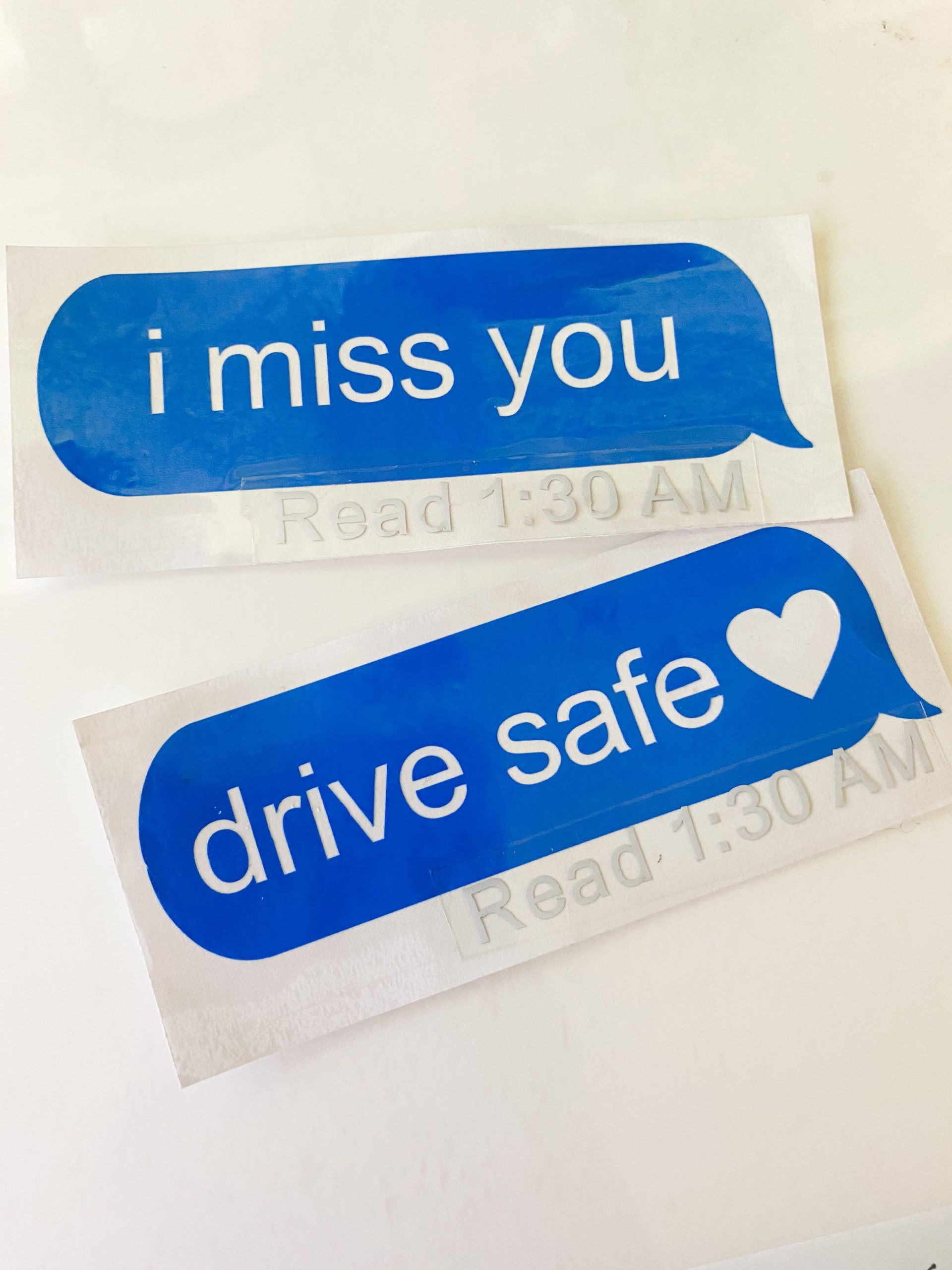 iMessage iPhone Text Message Read Receipt JDM Tag Keychain  I miss you  I love you  Drive Safe
