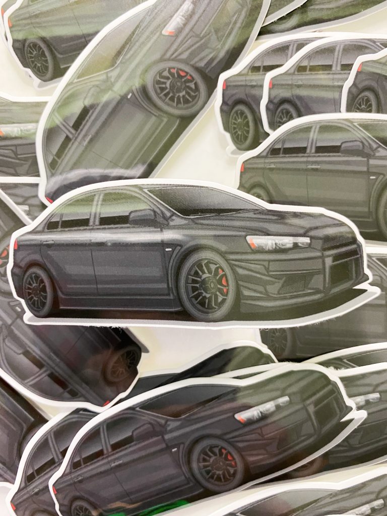 JDM Mitsubishi Evo X Vinyl Stickers | JDM Stuff