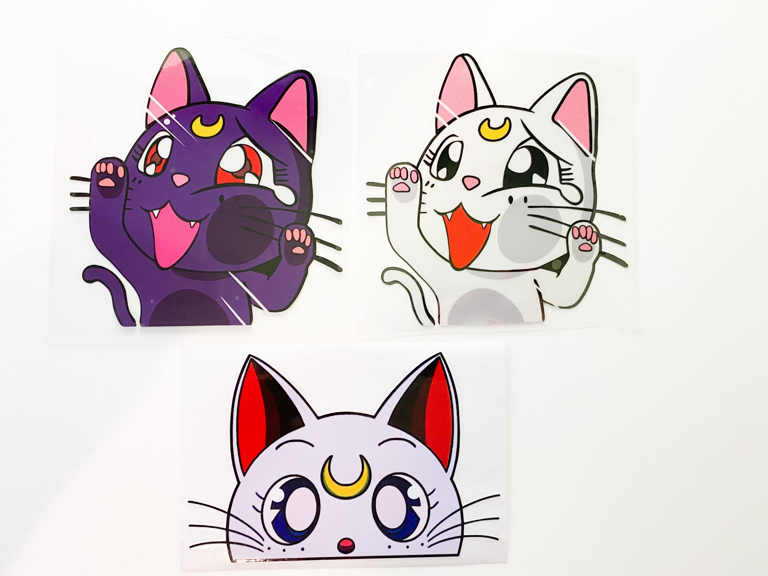 Sailor Moon Cats Stickers. Sailor Moon Sticker. Waterproof