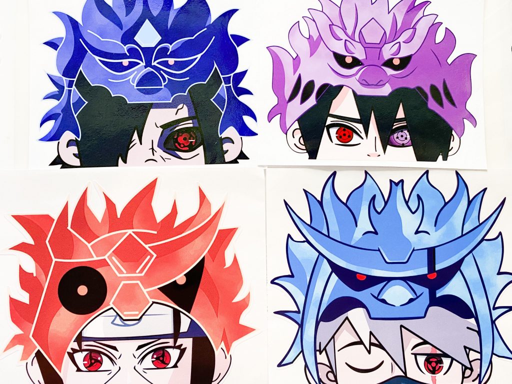 Naruto – Kakashi, Sasuke, Itachi, Madara Susanoo Peeker Decal Vinyl